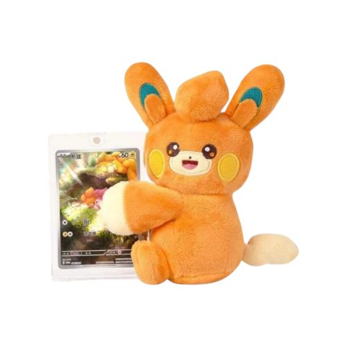 Pokemon "Nuzzle Cheeks" Plush Toy & Card Display Gift Set