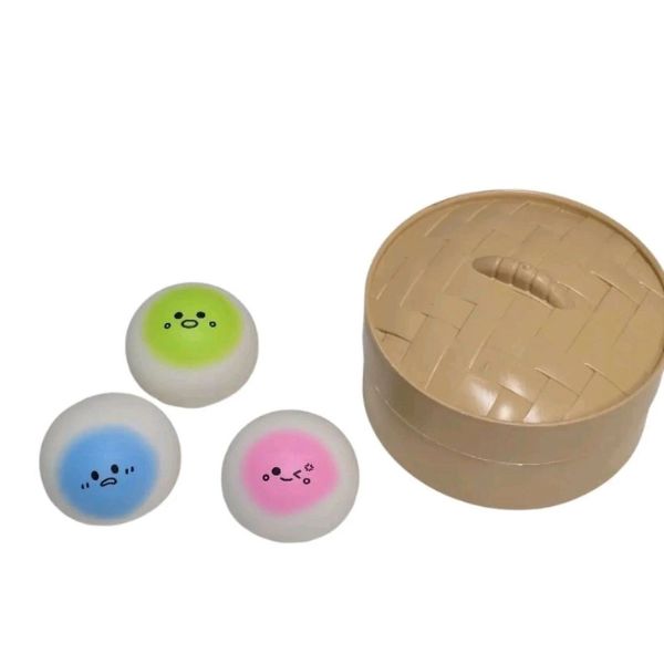 Kawaii Foodiez Squeezy Bao Buns 3 pack Dumpling 4.5cm