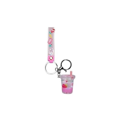 Mochi Pop! Kawaii Charm Keyring with Strap - Slurpy Cup
