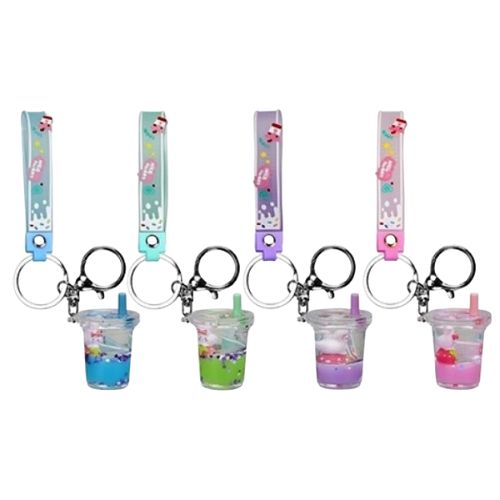Mochi Pop! Kawaii Charm Keyring with Strap - Slurpy Cup